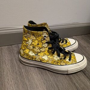Converse Kids High-Top Sneakers - Yellow and Black